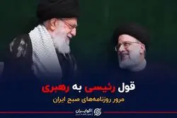 قول رئیسی به رهبری
