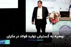 توصیه به گسترش تولید فولاد در مکران
