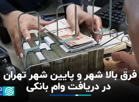 فرق بالا شهر و پایین شهر تهران در دریافت وام بانکی