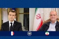ماکرون و پزشکیان گفت و گو کردند
