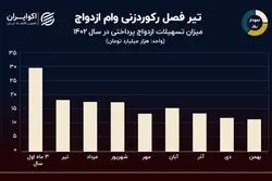 نمودار روز:‌ تابستان فصل خوب وام ازدواج