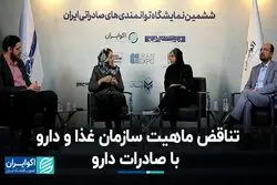 تناقض ماهیت سازمان غذا و دارو با صادرات دارو