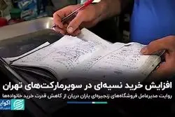  افزایش خرید نسیه‌ای در سوپرمارکت‌های تهران