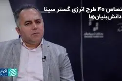 اختصاص 40 طرح انرژی گستر سینا به دانش‌بنیان‌ها