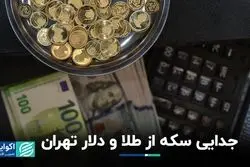 جدایی سکه از طلا و دلار تهران