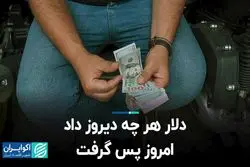 دلار هر چه دیروز داد امروز پس گرفت