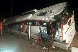 واژگونی اتوبوس در جاده اصفهان به دامغان/ جزئیات وضعیت مصدومان