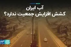 آب ایران کشش افزایش جمعیت ندارد؟