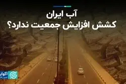 آب ایران کشش افزایش جمعیت ندارد؟