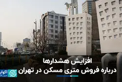 افزایش هشدارها درباره فروش متری مسکن در تهران