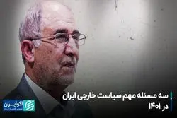 سه مسئله مهم سیاست خارجی ایران در 1401