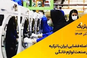 تیتر یک | فاصله فضایی ایران با ترکیه در صنعت لوازم خانگی