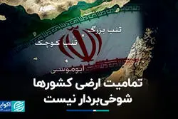 تمامیت ارضی کشورها شوخی‌بردار نیست