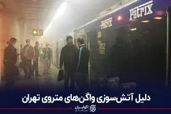 دلیل آتش‌سوزی واگن‌های متروی تهران
