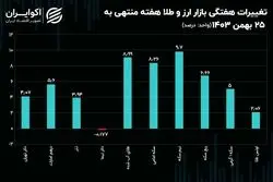 بازدهی دلار رسمی منفی شد / نیم سکه پرچمدار کسب بازدهی هفتگی