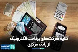 گلایه شرکت‌های پرداخت الکترونیک از بانک مرکزی