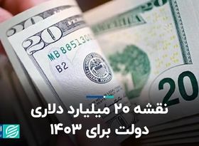 نقشه 20 میلیارد دلاری دولت برای 1403  