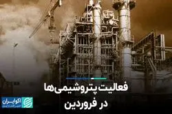 فعالیت پتروشیمی‌ها در فروردین