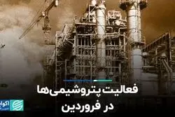 فعالیت پتروشیمی‌ها در فروردین