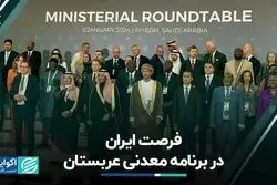 فرصت ایران در برنامه معدنی عربستان