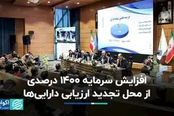 افزایش سرمایه 1400 درصدی از محل تجدید ارزیابی دارایی‌ها