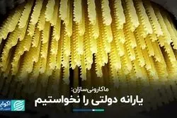 ماکارونی‌سازان: یارانه دولتی را نخواستیم