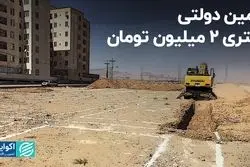 زمین دولتی متری 2 میلیون تومان