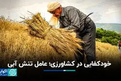 خودکفایی در کشاورزی؛ عامل تنش آبی