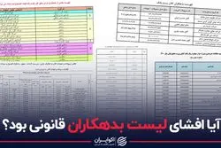 آیا افشای لیست بدهکاران قانونی بود؟