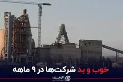 خوب و بد شرکت‌ها در ۹ ماهه