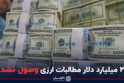 ۲ میلیارد مطالبات ارزی وصول نشد