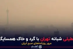 تعطیلی شبانه تهران با گرد و خاک همسایگان