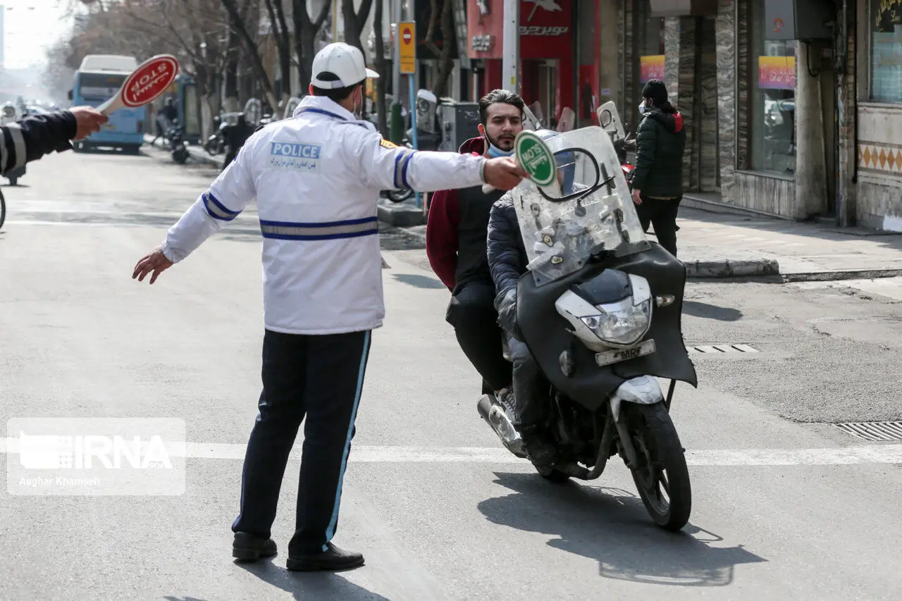 اعمال قانون 491 هزار موتور سوار بدون کلاه ایمنی