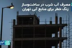 مصرف آب شرب در ساخت‌وساز؛ زنگ خطر برای منابع آبی تهران