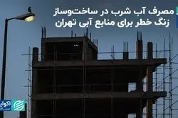 مصرف آب شرب در ساخت‌وساز؛ زنگ خطر برای منابع آبی تهران