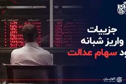 جزئیات واریز شبانه سود سهام عدالت