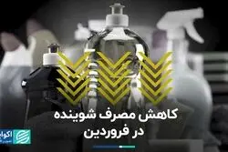 کاهش مصرف شوینده در فروردین