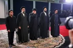 عکس|  اشک‌های سید حسن خمینی در مراسم وداع با  رهبر شهید