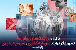 برگزاری رویدادهای نوآورانه تسهیلگر فرآیند سرمایه‌گذاری و سرمایه پذیری