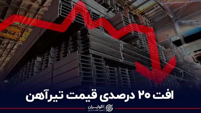 افت 20 درصدی قیمت تیرآهن