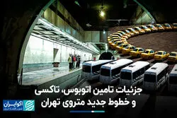 جزئیات تامین اتوبوس، تاکسی و خطوط جدید متروی تهران