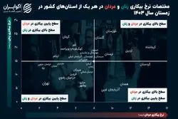 بازار کار کدام استان‌ها مردانه است؟