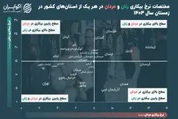 بازار کار کدام استان‌ها مردانه است؟