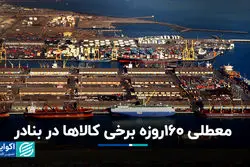 معطلی ۱۶۰روزه برخی کالاها در بنادر