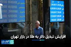 افزایش تبدیل دلار به طلا در بازار تهران