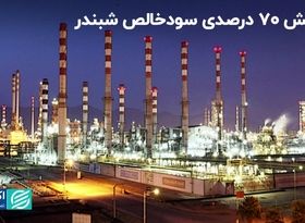 کاهش 70 درصدی سودخالص شبندر