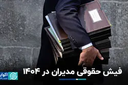 فیش حقوقی مدیران در 1404