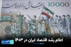 اعلام رشد اقتصاد ایران در ۱۴۰۳