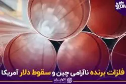 فلزات برنده ناآرامی چین و سقوط دلار آمریکا