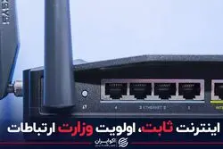 اینترنت ثابت، اولویت وزارت ارتباطات